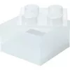 Storage Brick 4 Top Lid Glitter (przezroczysty) od room copenhagen — Pojemnik do przechowywania kompatybilny z LEGO, 4 wypustki, przezroczysty brokat