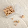 Storage Brick 4 Top Lid Glitter (przezroczysty) od room copenhagen — Pojemnik do przechowywania kompatybilny z LEGO, 4 wypustki, przezroczysty brokat