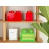 Storage Brick 4 Top Lid Translucent (jasnozielony/przezroczysty) od room copenhagen – plastikowy pojemnik do przechowywania kompatybilny z LEGO