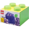 Storage Brick 4 Top Lid Translucent (jasnozielony/przezroczysty) od room copenhagen – plastikowy pojemnik do przechowywania kompatybilny z LEGO