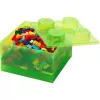 Storage Brick 4 Top Lid Translucent (jasnozielony/przezroczysty) od room copenhagen – plastikowy pojemnik do przechowywania kompatybilny z LEGO