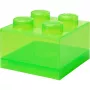 Storage Brick 4 Top Lid Translucent (jasnozielony/przezroczysty) od room copenhagen – plastikowy pojemnik do przechowywania kompatybilny z LEGO