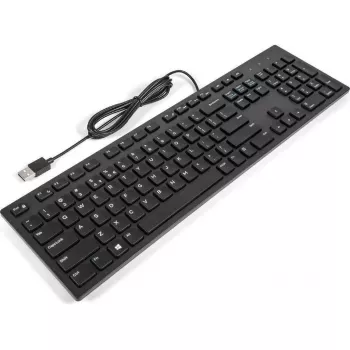 Przewodowa klawiatura multimedialna USB Dell KB216 — 104 klawisze, układ podstawowy, złącze USB