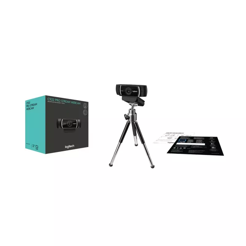 Kamera internetowa Logitech C922 Pro Stream 1920 x 1080 pikseli USB Czarny
