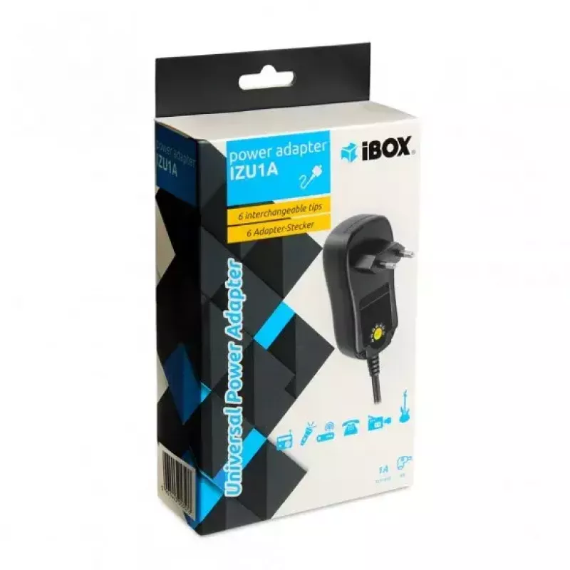 Zasilacz IBOX IZU1A do użytku wewnętrznego 100–240V czarny, 75×35×43 mm