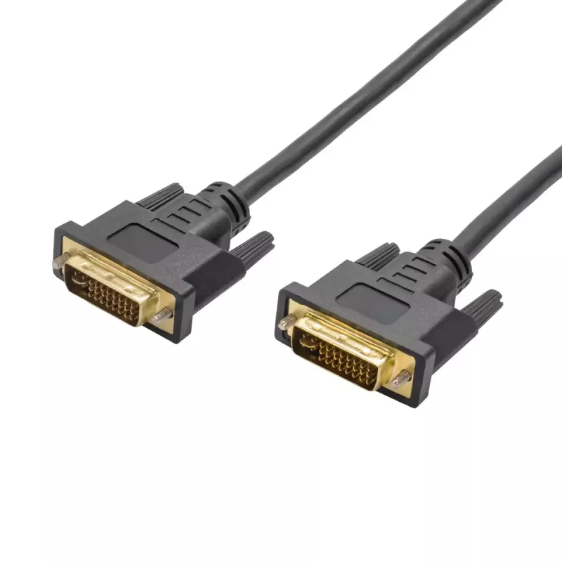 Akyga AK-AV-02 kabel DVI-I Dual Link 24+5 pin, 1,8 m, czarny