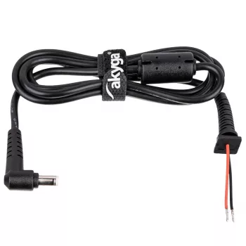 Przewód zastępczy DC Akyga AK-SC-03 5.5x1.7 mm do zasilacza laptopa, czarny, 1,2 m