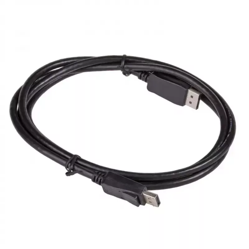 Kabel DisplayPort Akyga AK-AV-10, męski–męski, pozłacane wtyki, 1,8 m, czarny