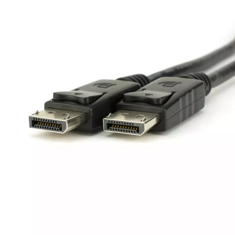 Kabel DisplayPort Akyga AK-AV-10, męski–męski, pozłacane wtyki, 1,8 m, czarny