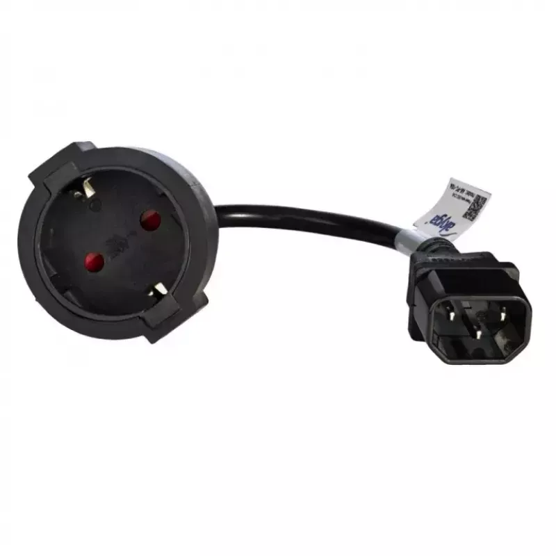 Kabel zasilający Akyga AK-PC-10A — CEE7/4 do IEC, 0,15 m, 10 A, 250 V, czarny