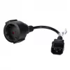 Kabel zasilający Akyga AK-PC-10A — CEE7/4 do IEC, 0,15 m, 10 A, 250 V, czarny