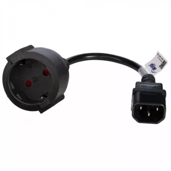 Kabel zasilający Akyga AK-PC-10A — CEE7/4 do IEC, 0,15 m, 10 A, 250 V, czarny