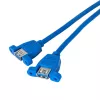 Kabel USB Akyga AK-CA-62 USB 3.2 Gen 1 65 m 2 x USB 3.0 niebieski