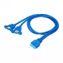 Kabel USB Akyga AK-CA-62 USB 3.2 Gen 1 65 m 2 x USB 3.0 niebieski
