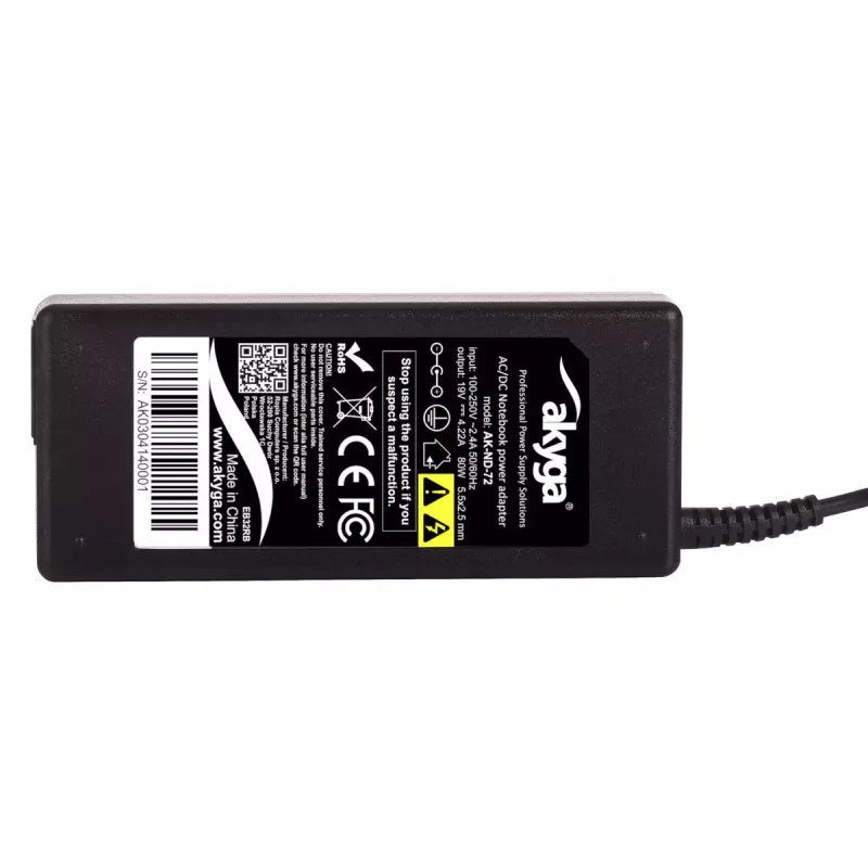 Zasilacz Akyga AK-ND-72 80 W wewnętrzny czarny do drukarki