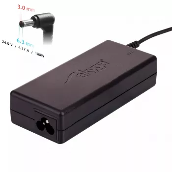 Zasilacz/przetwornica Akyga AK-ND-73 — Wewnętrzny 100 W, napięcie wejściowe 100–250 V, kabel 1,2 m, czarny
