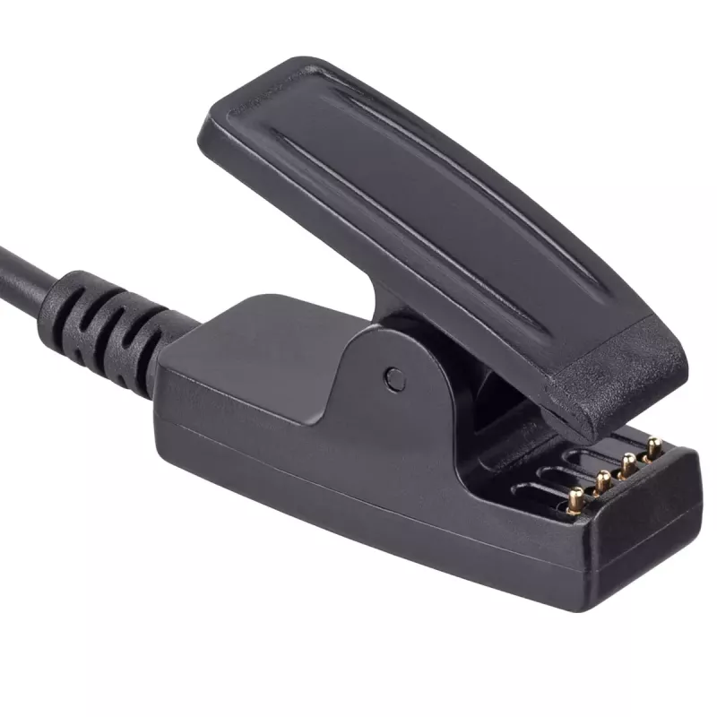 Akyga AK-SW-18 kabel USB do ładowania z klipsem do Garmin Forerunner 230 / 235 / 630 / 645 / 735XT, 1 m, czarny