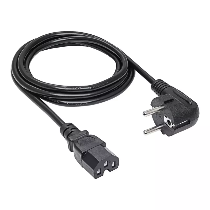 Kabel zasilający Akyga AK-UP-08 CEE 7/7 do IEC C15, długość 1,8 m