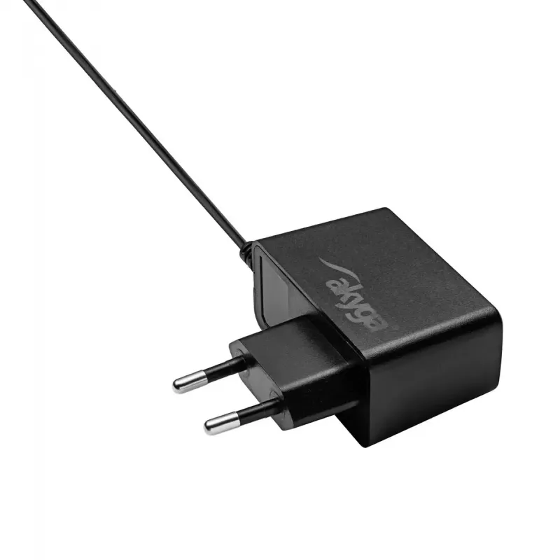 Zasilacz/inwerter Akyga AK-PD-23 do golarki, wewnętrzny 100–240 V, 4,8 W, czarny, kabel 1,8 m