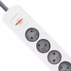 Przedłużacz Qoltec 50297 1.8m 6 gniazd AC Wewnętrzny Szary Biały