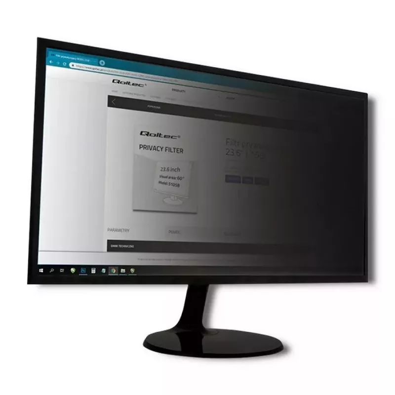 Bezramkowy filtr prywatyzujący Qoltec 51063 43,2 cm (17 cali)