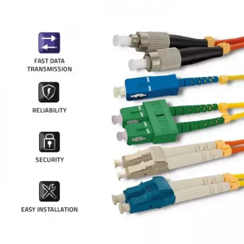 Kabel światłowodowy Qoltec 54356 2x SC OM4 10 m Zielony