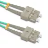 Kabel światłowodowy Qoltec 54356 2x SC OM4 10 m Zielony