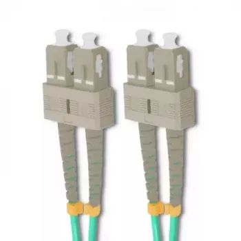 Kabel światłowodowy Qoltec 54356 2x SC OM4 10 m Zielony