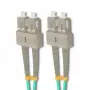 Kabel światłowodowy Qoltec 54356 2x SC OM4 10 m Zielony
