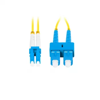Kabel światłowodowy LANBERG FO-SULU-SD11-0020-YE, 2 m, G.657.A1, SC na LC, żółty