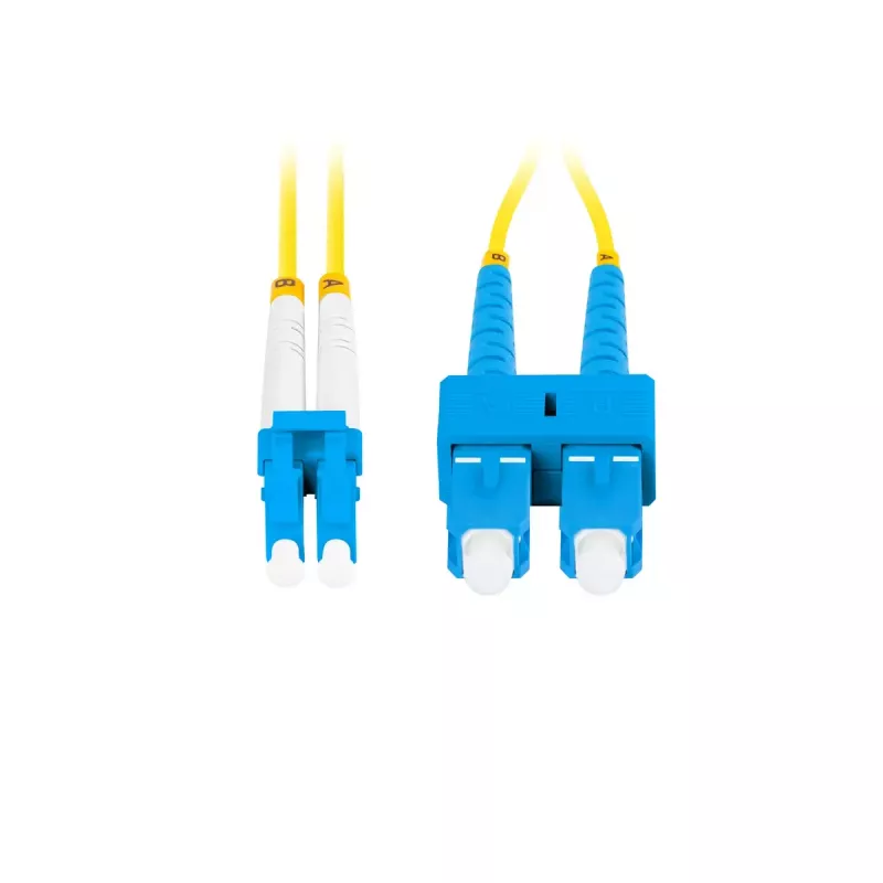 Kabel światłowodowy LANBERG FO-SULU-SD11-0020-YE, 2 m, G.657.A1, SC na LC, żółty