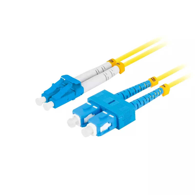 Kabel światłowodowy LANBERG FO-SULU-SD11-0020-YE, 2 m, G.657.A1, SC na LC, żółty