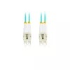 Kabel światłowodowy LANBERG FO-LULU-MD31-0050-TQ, OM3, LC–LC, 5 m, Aqua