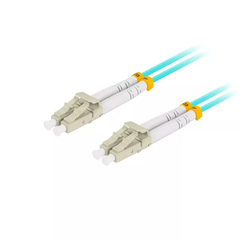 Kabel światłowodowy LANBERG FO-LULU-MD31-0050-TQ, OM3, LC–LC, 5 m, Aqua