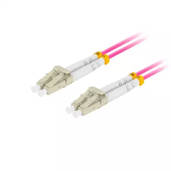 Kabel światłowodowy LANBERG FO-LULU-MD41-0010-VT, 1 m, OM4, LC–LC, fioletowy