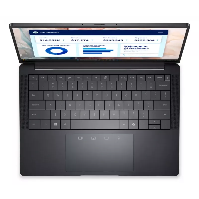 Laptop Dell Pro 13 Premium PA13250 — Intel Core Ultra 7 268V, 13,3 cala Quad HD+ dotykowy, 32 GB LPDDR5x, 512 GB SSD, Windows 11 Pro, szary
