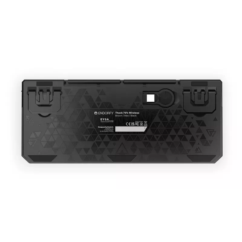 Klawiatura ENDORFY Thock 75% Wireless czerwony mechaniczna RGB LED czarna