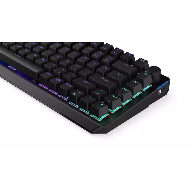 Klawiatura ENDORFY Thock 75% Wireless czerwony mechaniczna RGB LED czarna