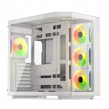 Obudowa ATX Mid Tower KRUX Empero ARGB biały KRXD014 z wentylatorami ARGB