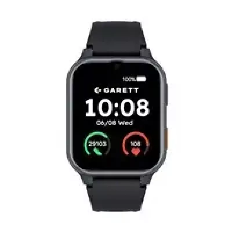 Smartwatch Garett Vita 4G Czarny — smartwatch dla seniorów, monitor pracy serca, GPS, krokomierz, wodoodporny