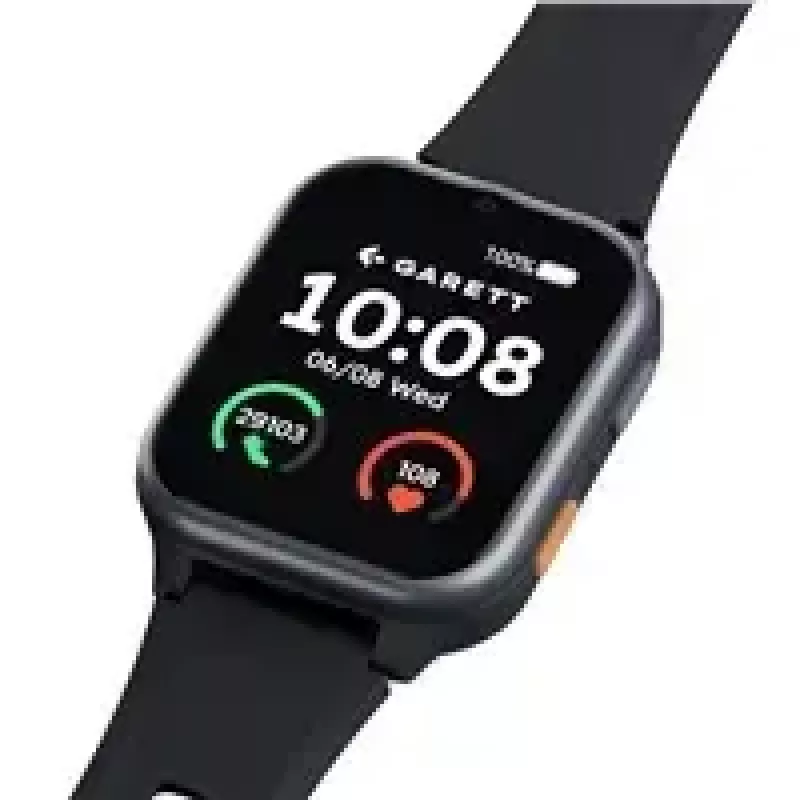 Smartwatch Garett Vita 4G Czarny — smartwatch dla seniorów, monitor pracy serca, GPS, krokomierz, wodoodporny