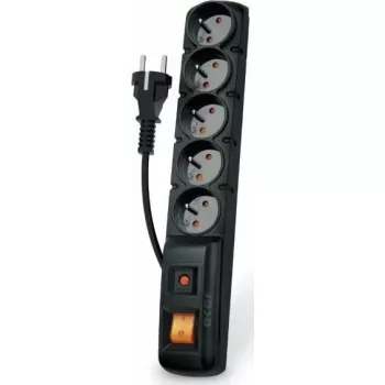 Listwa zasilająca Acar F5 z ochroną przeciwprzepięciową — 5 gniazd, kabel 1,5 m, czarna