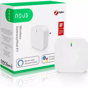 Smart Home Gateway Nous E1 ZigBee 3.0 WLAN — brama sieciowa dla urządzeń inteligentnych, ZigBee 3.0, łączność Wi‑Fi