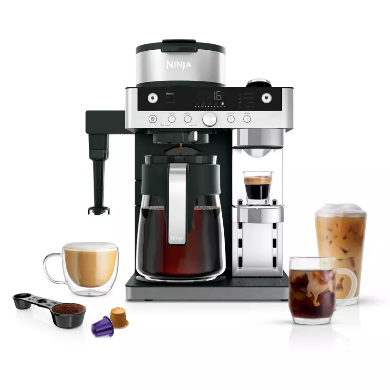 Ekspres przelewowy Ninja CFN802EU — półautomatyczny, zbiornik na wodę 1,8 l, 1550 W, czarny
