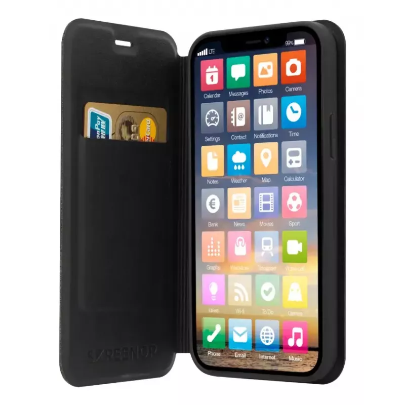 Etui z klapką Screenor Clever Galaxy A36/A56 17 cm Czarny