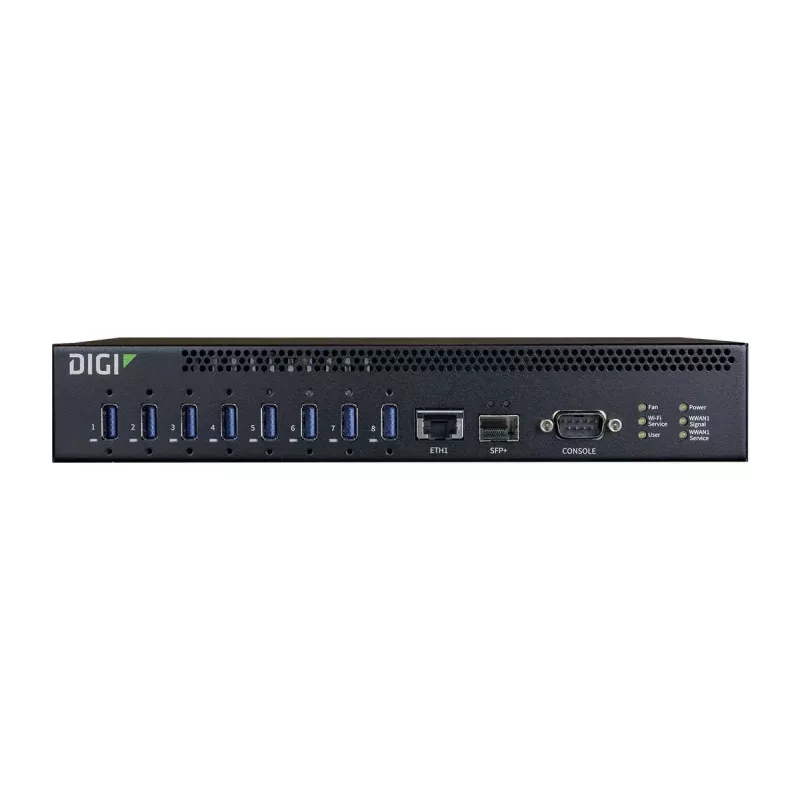 Hub USB Digi AW08-G300 USB 3.2 Gen 1 10000 Mbit/s Czarny