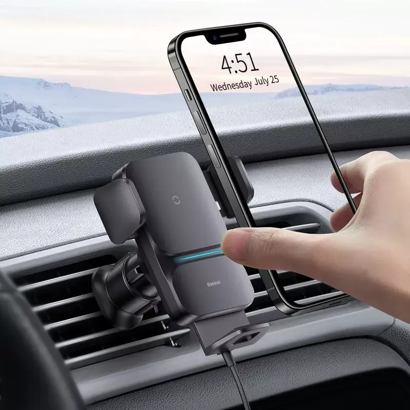 Aktywny uchwyt Baseus Wisdom Car Mount Wireless Charger