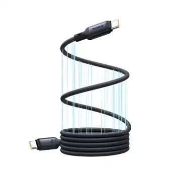 Kabel USB-C na USB-C Baseus PicoGo 1 m, czarny, transmisja danych do 0,48 Gbit/s