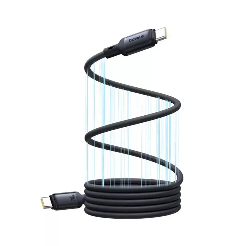 Kabel USB-C na USB-C Baseus PicoGo 1 m, czarny, transmisja danych do 0,48 Gbit/s