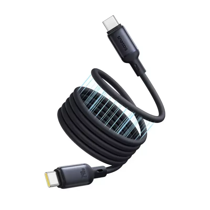 Kabel USB-C na USB-C Baseus PicoGo 1 m, czarny, transmisja danych do 0,48 Gbit/s